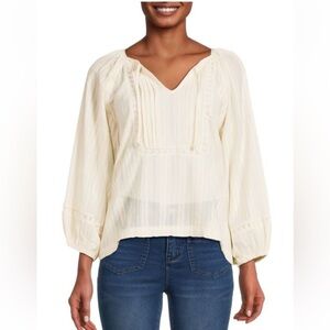 Marine Layer Cream Blouse